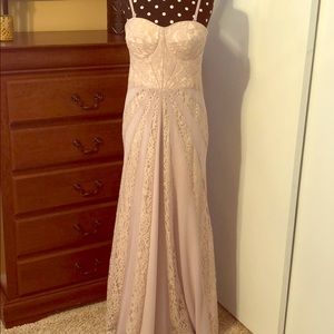 Formal sweet heart pale pink/purple corset gown